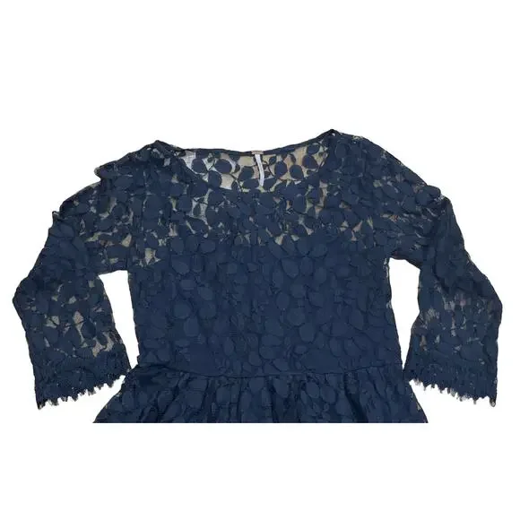 Free People Whimsygoth Mini Dress Size 2 Witchy Grunge Asymmetric Dark Romantic - Picture 6 of 12